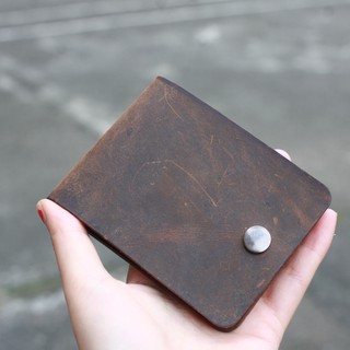 【 FREE SHIP】Ví da đựng thẻ atm da sáp handmade