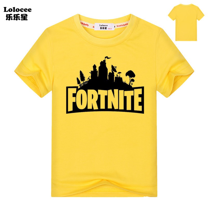 Áo Thun Tay Ngắn In Hình Game Fortnite Thời Trang Cho Bé Trai