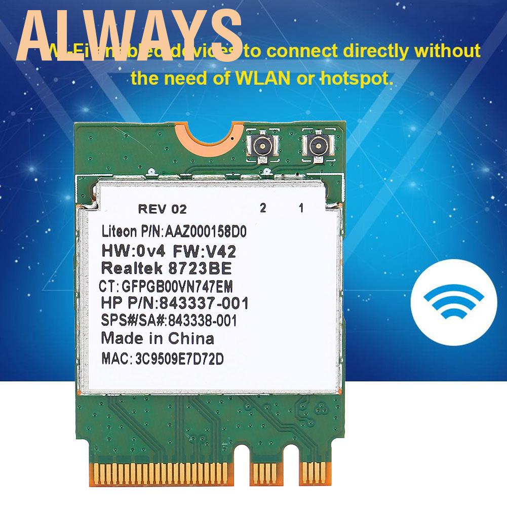 Thẻ Wifi 2.4G Không Dây 2 Trong 1 Với Ngff M2