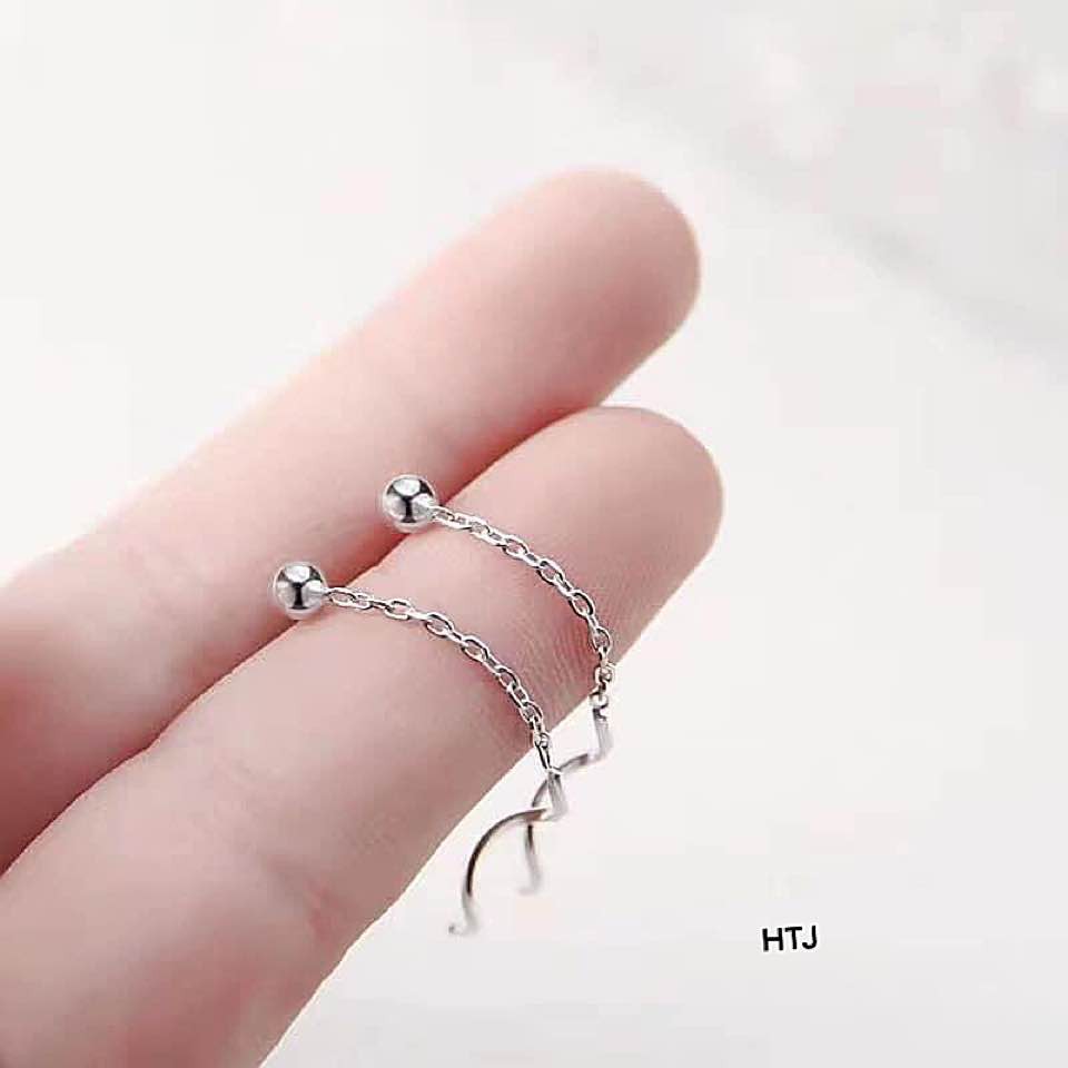 1 CHIẾC BÔNG TAI BI BẠC DÁNG DÀI XINH XẮN, BẠC NGUYỄN KHÁNG