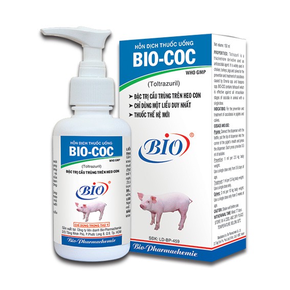 BIO-COC 150ML phòng cầu trùng trên heo con, bê, nghé, lợn