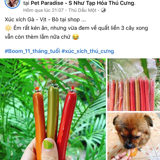 [ĐỔ BUÔN SIÊU RẺ]🆘🥬🥦XÚC XÍCH CHO CHÓ MÈO !🦴 🐟 (có hình thật của khách đã mua)☺️