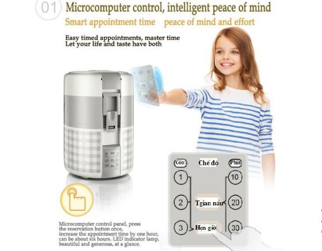 HỘP CƠM HẸN GIỜ BEAR DFH A20D1 | BigBuy360 - bigbuy360.vn