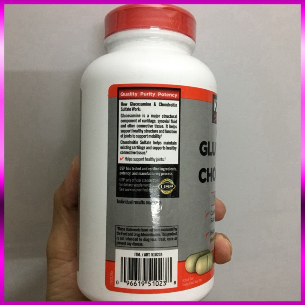 GIÁ CỰC KHỦNG  Viên uống Glucosamine 1500mg & chondroitin 1200mg 220 viên - Glucosamin Kirkland GIÁ CỰC KHỦNG