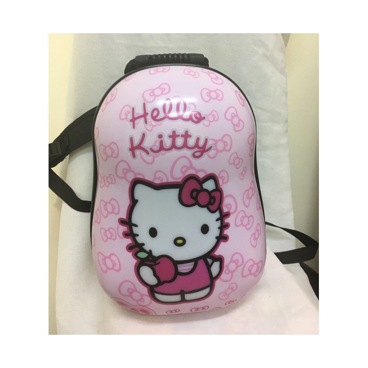 Ba lô nhựa cứng dạng quả bầu màu hồng in hình Kitty hay Đô rê mon.TX65