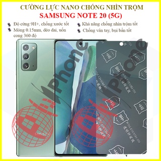 Dán chống nhìn trộm samsung note 20, note 20 5g - dán cường lực dẻo nano 9h+