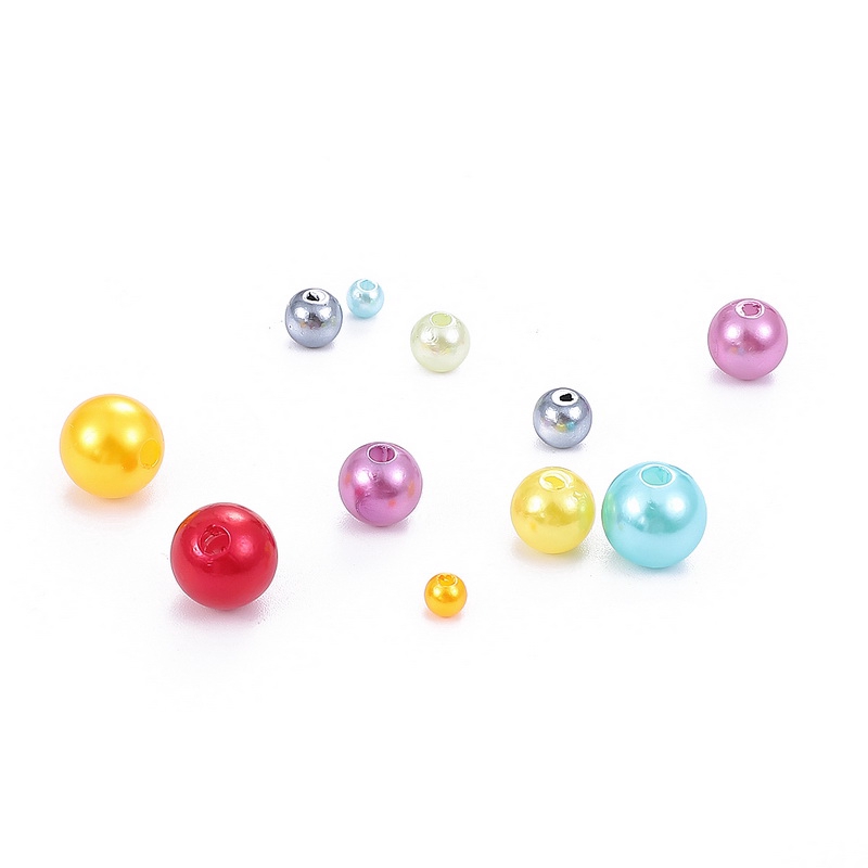 Bộ hạt ngọc trai nhân tạo tròn bằng ABS dùng trang trí sổ tay thủ công/ sổ lưu niệm/ may vá