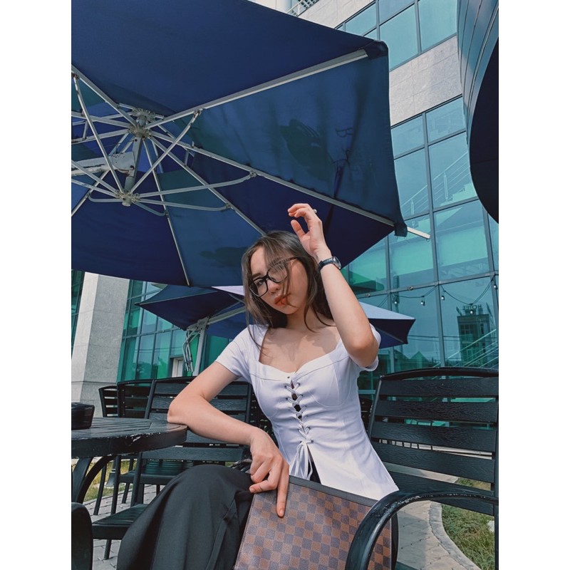 EVITA TOP - áo đan dây