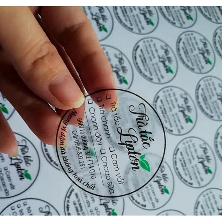 100 tờ Decal nhựa trong suốt khổ A3