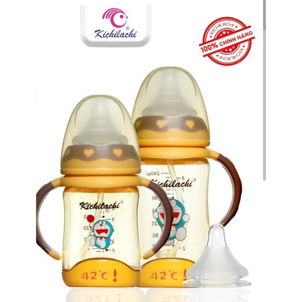 Bình sữa PPSU cảm biến nhiệt 180/240ml Kichilachi