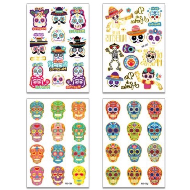 Hình xăm dán màu phát sáng Halloween