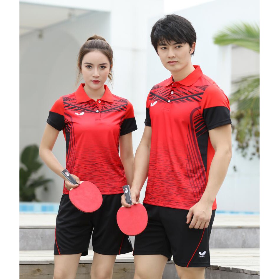 Bộ Quần Áo Chơi Cầu Lông / Bóng Bàn / Cầu Lông / Tennis In Số 19 Butterfly