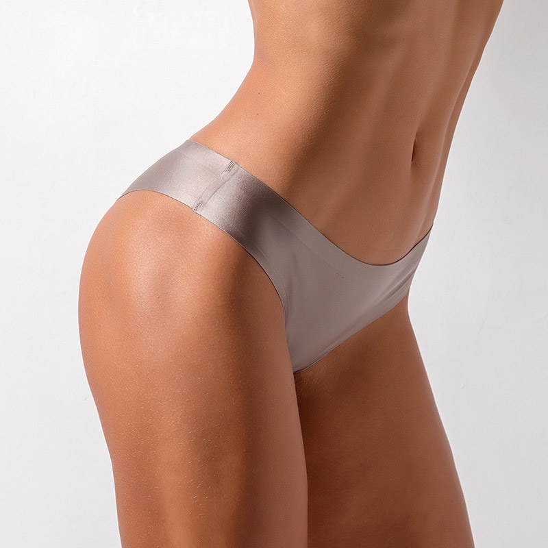 Set 3 quần lót zxyouping lưng vừa không đường may chất liệu lụa lạnh mềm mại size M-XXXL cho nữ