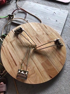 BÀN GỖ CAO SU PHI 70cm
