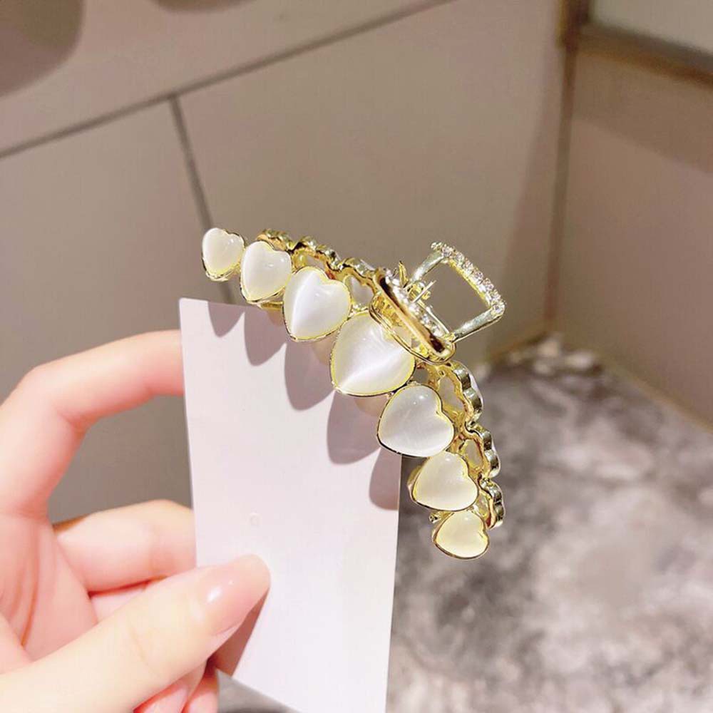 Kẹp Tóc Bằng Hợp Kim Hình Trái Tim Nhiều Màu Sắc Phong Cách Hàn Quốc Cổ Điển Thời Trang