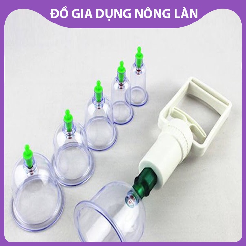 Bộ giác hơi không dùng lửa(12 phụ kiện) Chăm Sóc Sức Khỏe An Toàn - Giúp Lưu Thông Máu NL Shop