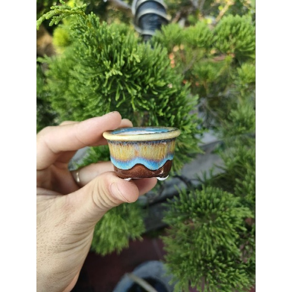 Bộ chậu tàu siêu mini tráng men
