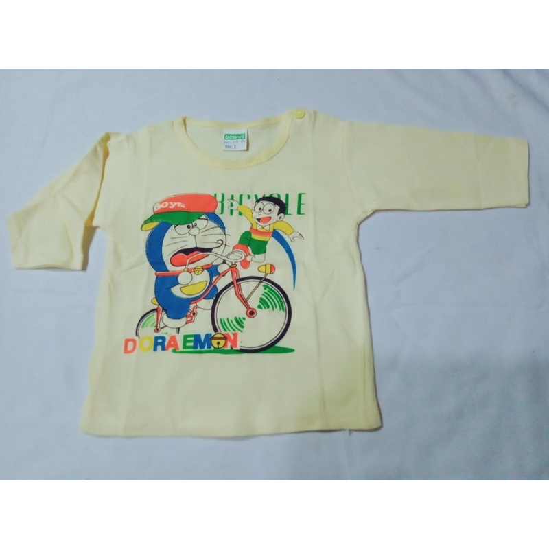 Áo sơ sinh Bossini cài vai, màu, tay dài Bossini 100% cotton cho bé từ 3 - 17 kg