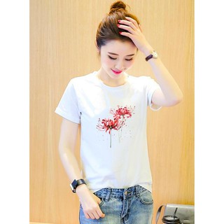 Áo thun in hình hoa bỉ ngạn size nam nữ đều mặc được
