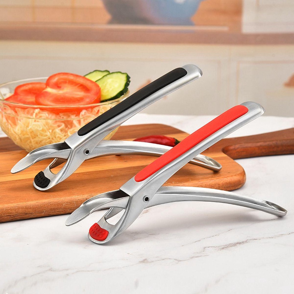 Kẹp Nhấc Nồi Chiên Không Dầu Tay Cầm Mềm Bằng Inox Chống Trượt Đa Năng