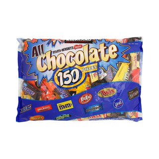 Kẹo socola mỹ tổng hợp 9 loại all chocolate kirkland 150 gói