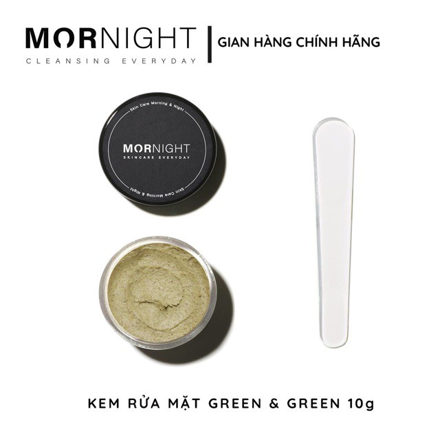 Sữa rửa mặt trà xanh MORNIGHT phiên bản sample mini, dành cho da dầu, da mụn, không gây khô da, không chứa paraben - 10G