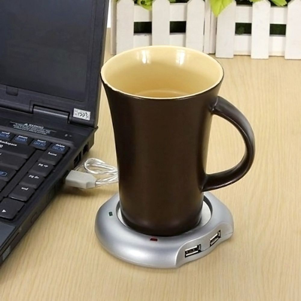 Thiết bị hâm nóng đồ uống qua cổng USB kiêm bộ chia USB tiện dụng