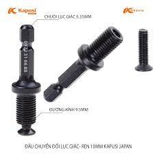 Bộ 2 Đầu Chuyển Lục Giác Sang Đầu Kẹp Mũi khoan 10mm  Và 13mm . Hàng Kapusi Japan