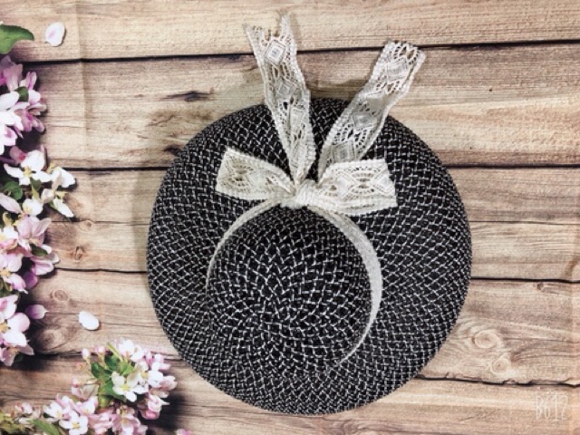 Mũ lồng đèn đầu tròn vành đại nơ ren