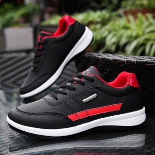 Giày Thể Thao Nam Sneakers Đen Viền Đỏ