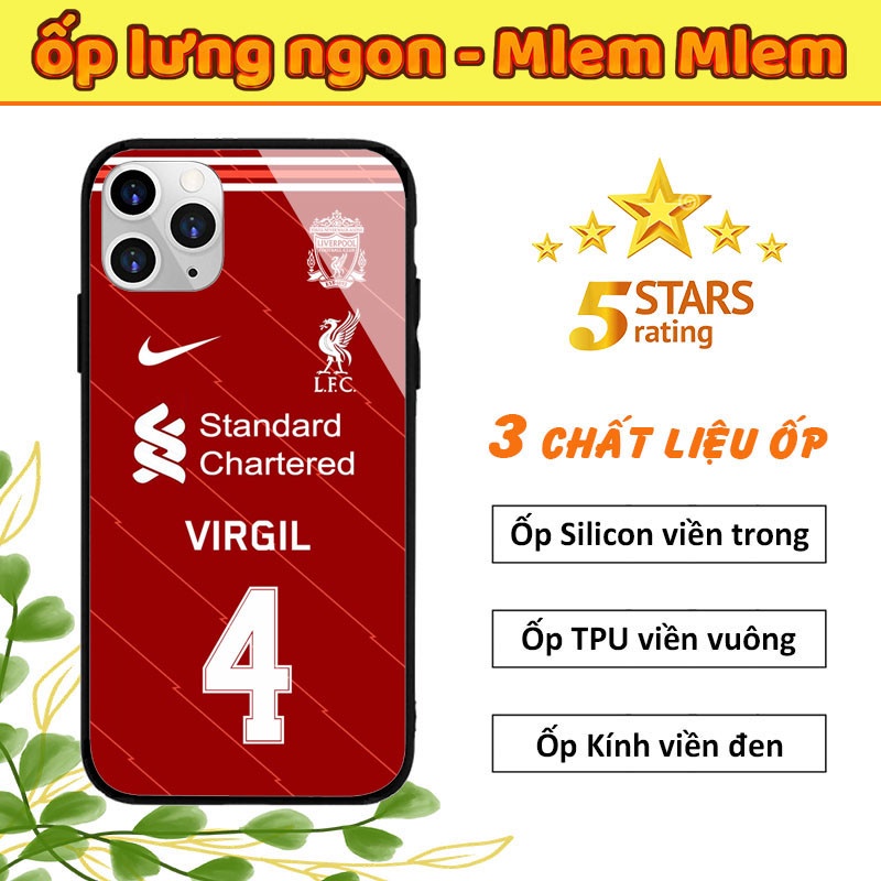 🔥Ốp Lưng Van Dijk Liverpool Số 4 Virgil Nike Standard Chatered iphone 6s 6 7 8 Plus X Xr Xs Max 11 12 13 Pro Max BALL236