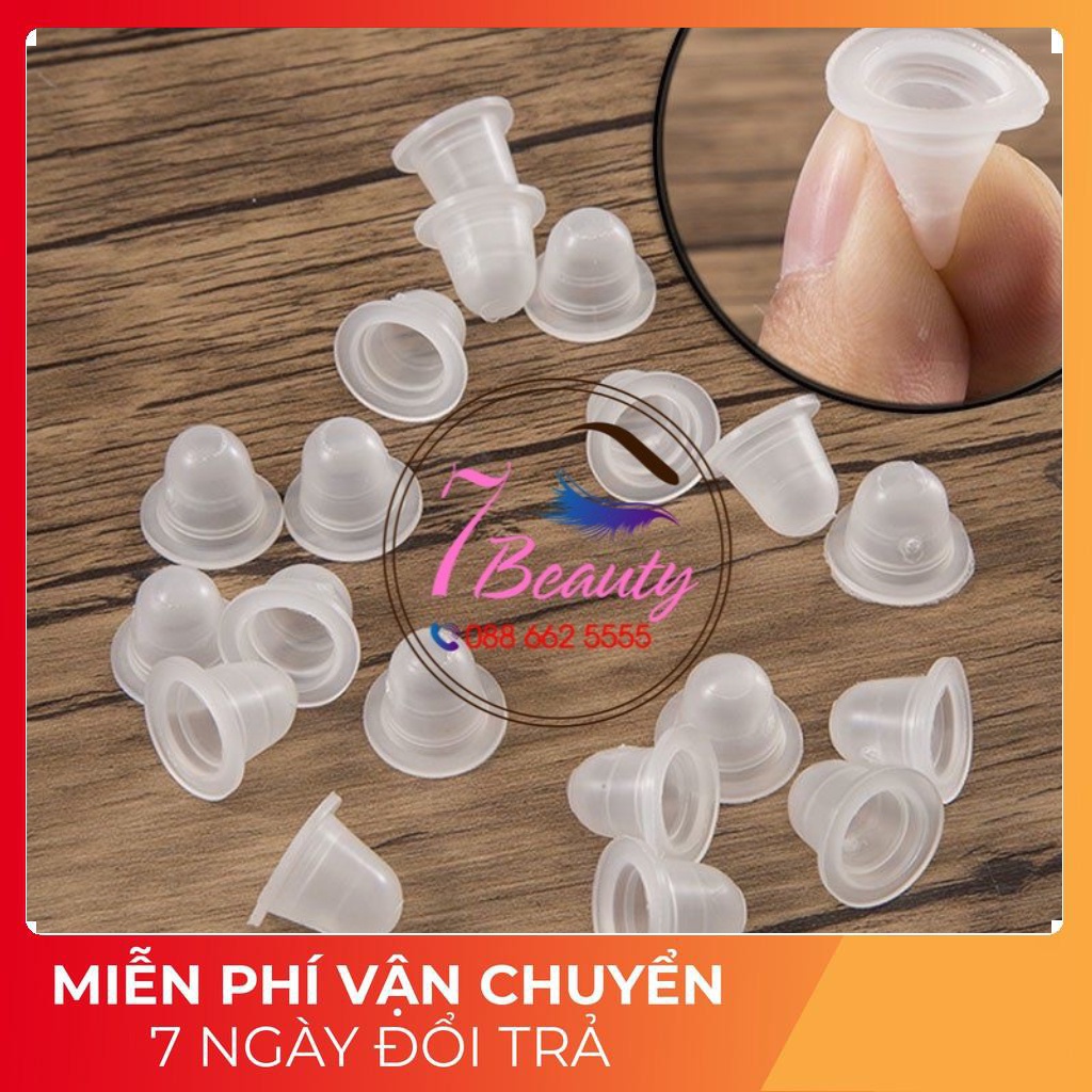 Chum Silicon Và Hũ Nhựa Đựng Mực Phun Xăm