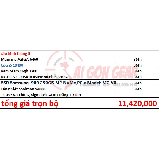 bộ máy vi tính i5 10400 chính hãng mới | BigBuy360 - bigbuy360.vn