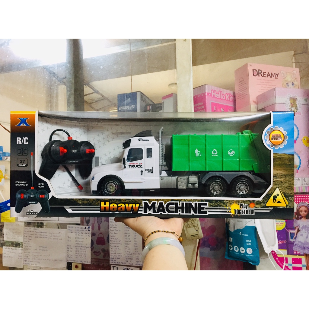 Xe rác điều khiển từ xa chạy pin thường AA cho bé 3 tuổi trở lên