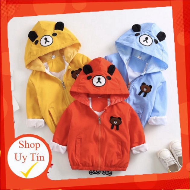 Áo Gió Bé 2 lớp ưu tiên trẻ em từ 3-10tuổi được làm từ chất liệu gió chống nước 96% tránh gió tránh bụi hiệu quả