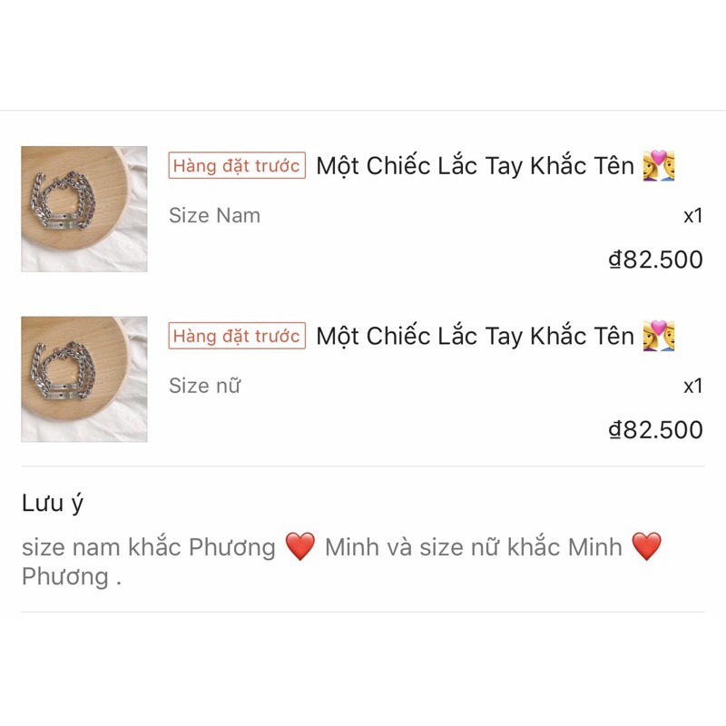 Lắc Tay Khắc Tên (1 chiếc) 💑