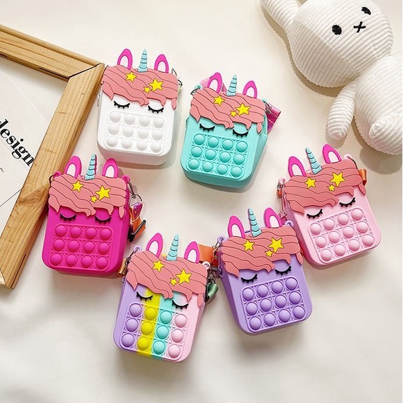 Sỉ POP IT-Túi Đeo pop it 2 trong 1 Siêu Xinh Đẹp Là Món Quà bé rất thích