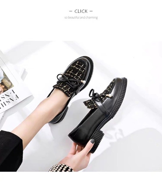 (Ảnh thật) Giày búp bê thắt nơ phong cách Hàn Quốc | BigBuy360 - bigbuy360.vn