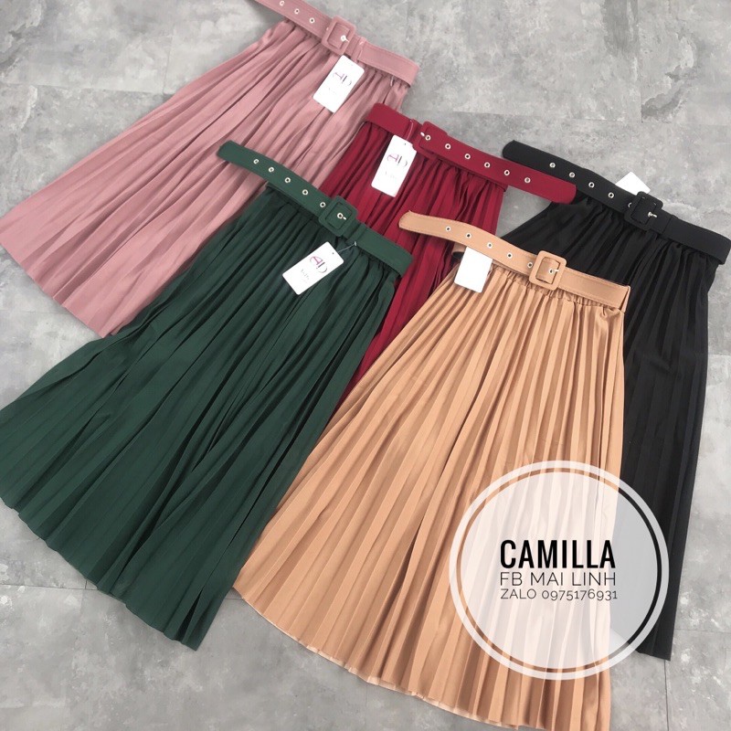 [Mã WASTUP giảm 10% tối đa 30K đơn 99K] ⚡️QUẢNG CHẨU⚡️Chân vây xếp ly QC kèo đai rời 5 màu