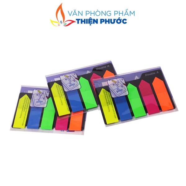 Giấy Note Double A ghi chú 5 màu nhựa - phân trang mũi tên THIỆN PHƯỚC