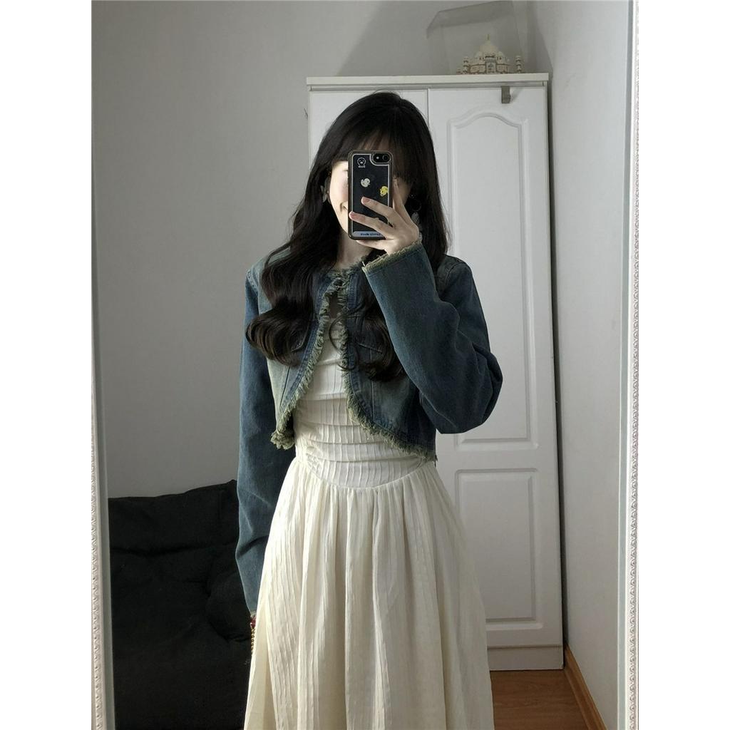 Áo Khoác Denim Tay Dài Phong Cách Retro 62619