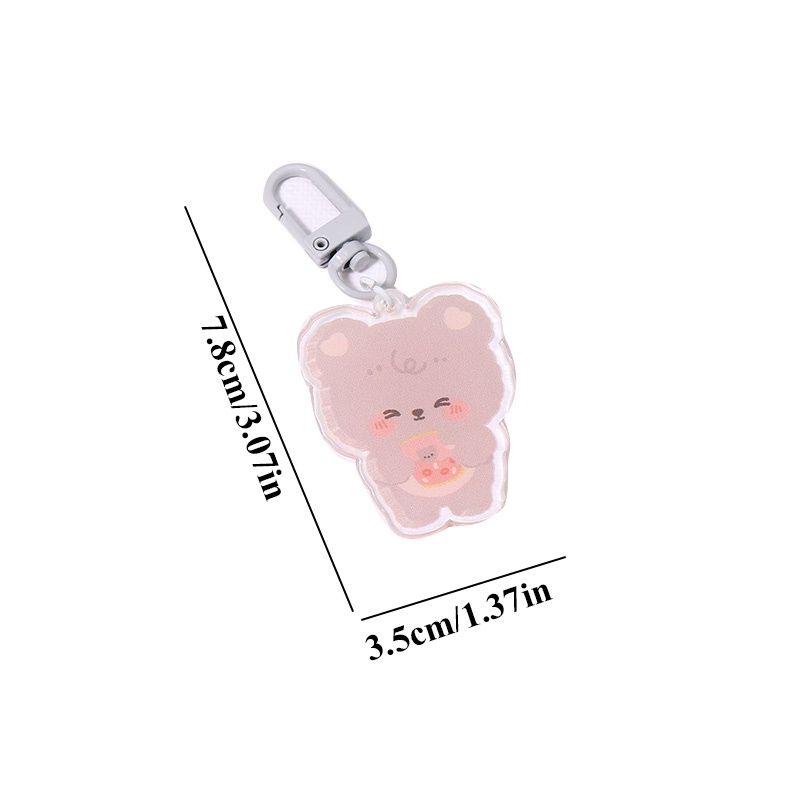 Móc Khóa Acrylic Hình Thỏ/Gấu Dễ Thương