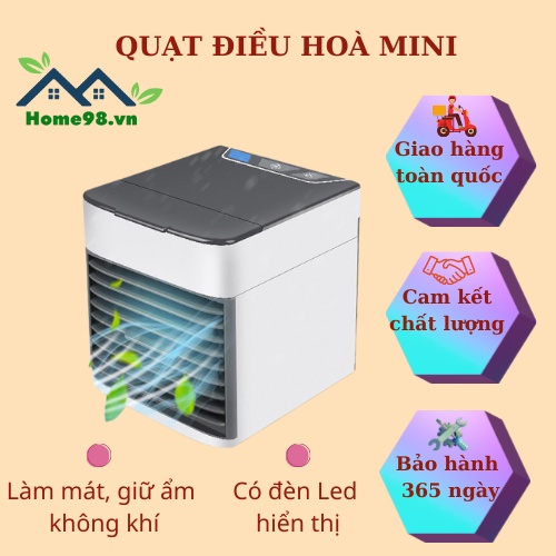 Quạt điều hòa mini để bàn - Máy điều hòa hơi nước siêu mát có khay chứa đá - Làm mát nhanh, nhỏ gọn - Bảo hành 12 tháng