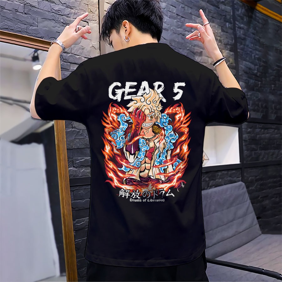 Áo thun One Piece Luffy Gear 5 Nika Thức Tỉnh Trái Ác Quỷ Zoan Thần Thoại, áo phông One Piece Luffy T20 T/ Thegioiaogame