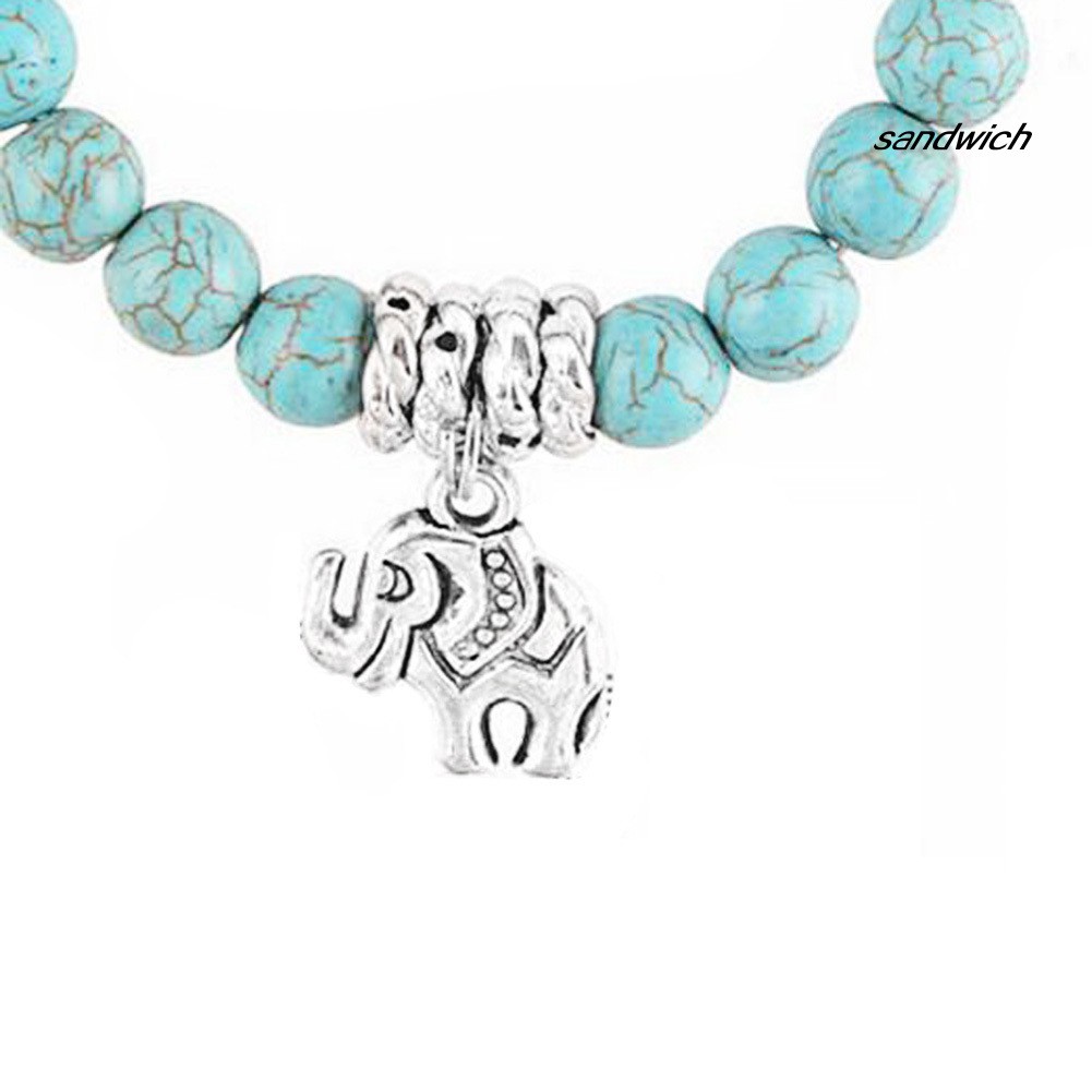 Vòng Tay Chuỗi Hạt Đá Ngọc Lam Tự Nhiên Thời Trang