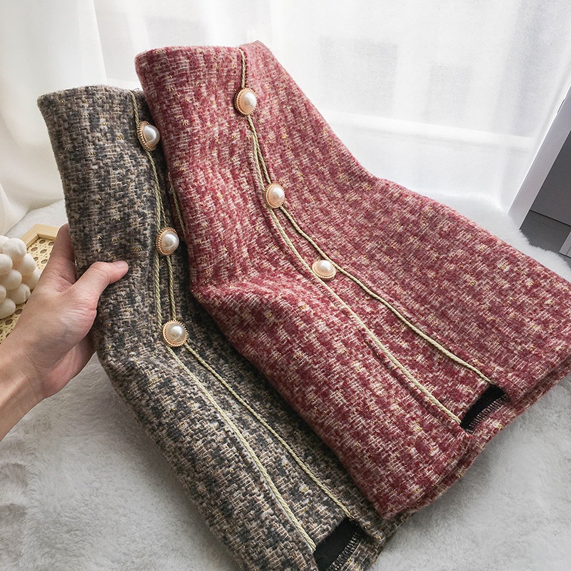 Chân Váy Dạ Tweed Cúc Ngọc Siêu Xinh Phong Cách Sang Chảnh_Hàng ORDER