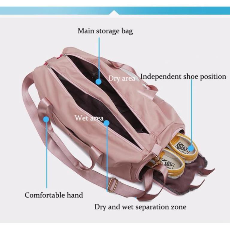 Túi trống du lịch thể thao cho nam nữ có nhiều ngăn để giầy đi chơi phượt cỡ lớn