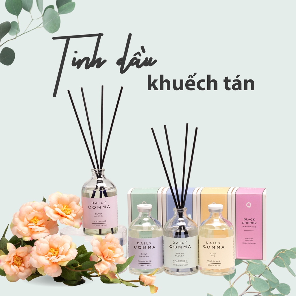 Tinh dầu thơm khuếch tán que mây DAILYCOMMA - BST Mini diffuser 100ml giúp thơm phòng, khử mùi