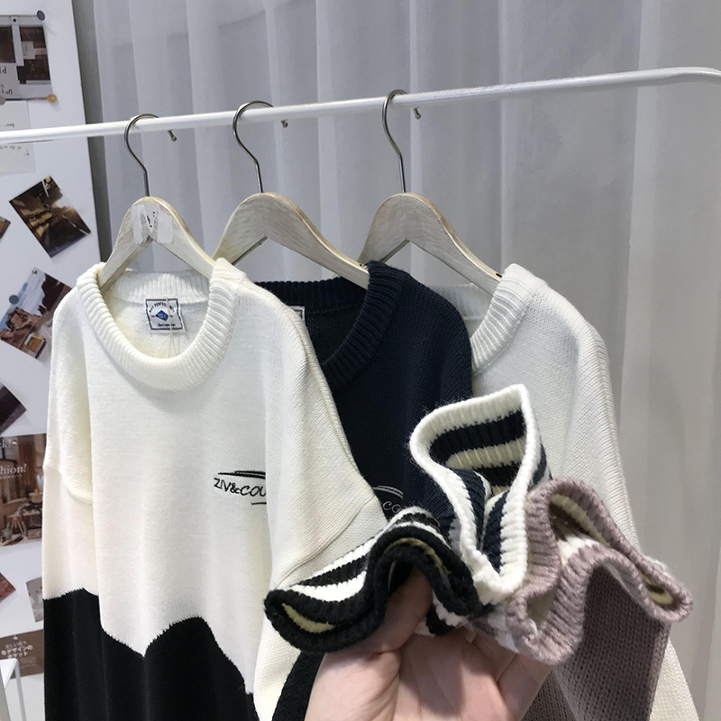 Áo len tay dài cổ tròn thời trang Hàn Quốc size M-3XL dành cho nam