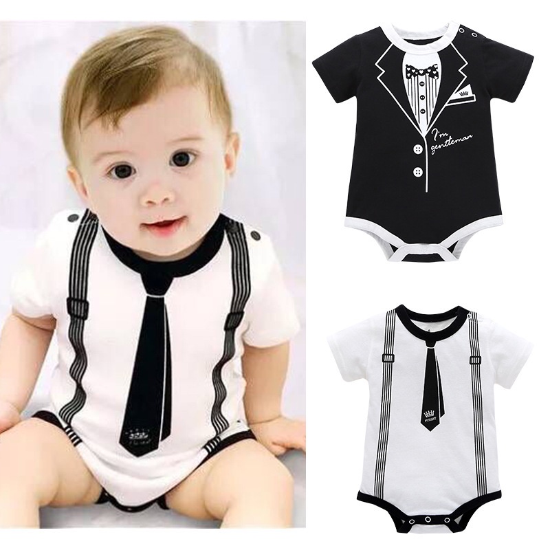Áo Liền Quần Tam Giác Bằng Cotton Tay Ngắn In Họa Tiết One Piece Thanh Lịch Dành Cho Bé Trai Gái 0-18 Tháng Tuổi